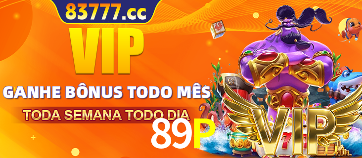 Banner promocional do 89P oferecendo 100% de recompensas adicionais contínuas para quem fizer o login diário (Daily sign-in), com um mascote de coelho.