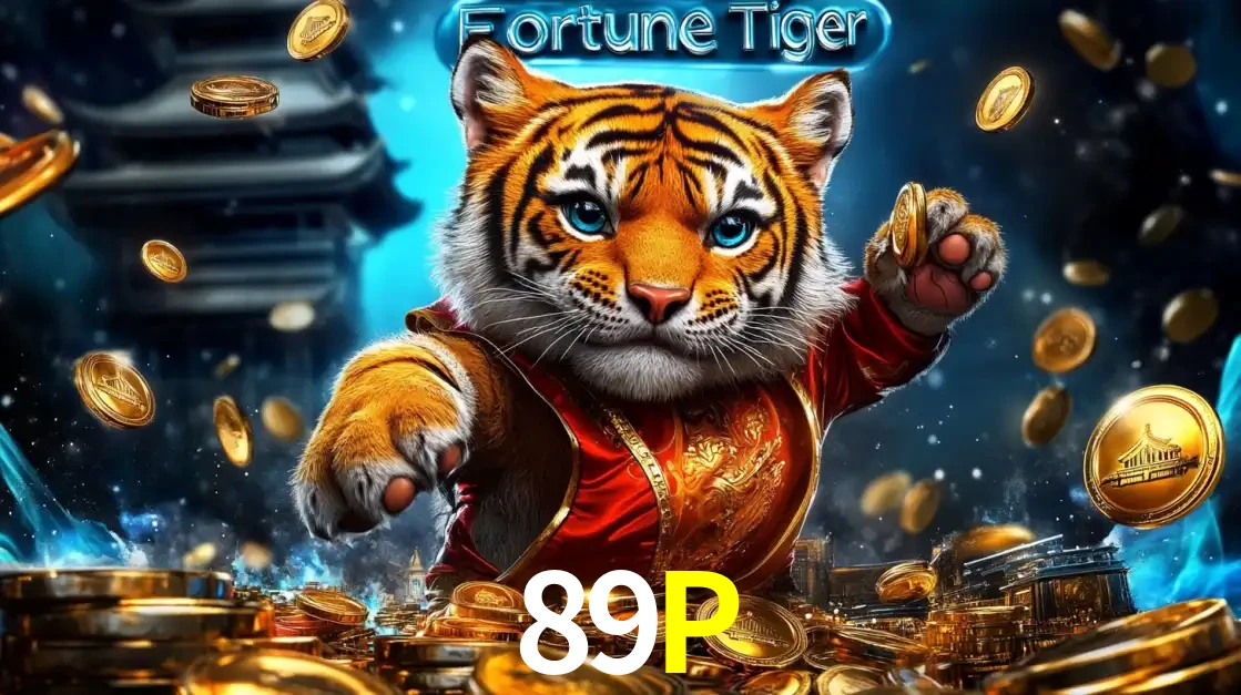 Imagem promocional do jogo de slot Fortune Tiger, com um tigre majestoso em traje tradicional cercado por uma fortuna em moedas de ouro, disponível agora no cassino 89P.
